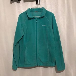 Teal Columbia Zip up Sweatshirt